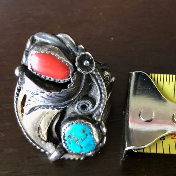 Vintage Men'sSterling Silver Navajo Ring!